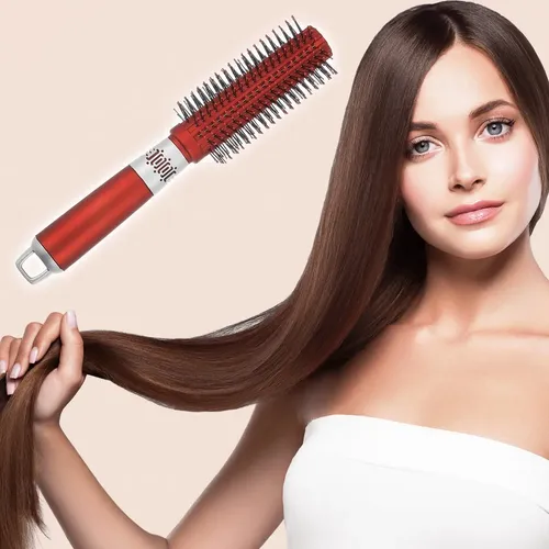 Peines Cepillo Redondo Para Cabello Húmedo Y Seco Rojo