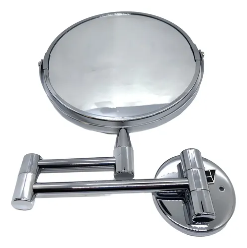 Espejo 20cmts Diametro Articulado Aumento 2x Maquillaje Baño