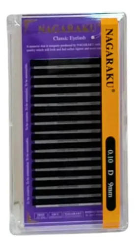 Kit Nagaraku Extensiones De Pestañas Clásicas 0.10 Curva D Largos 8 Al 10 Mm