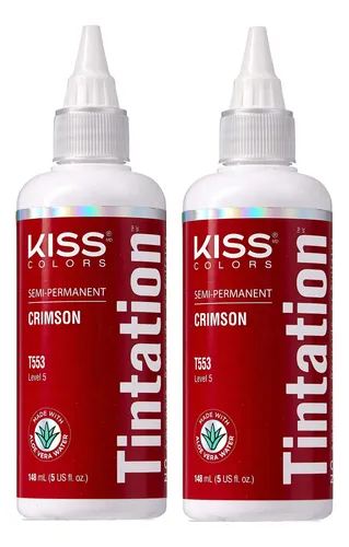 Tinte De Pelo Rojo De Kiss Tintation Semipermanente Crimson