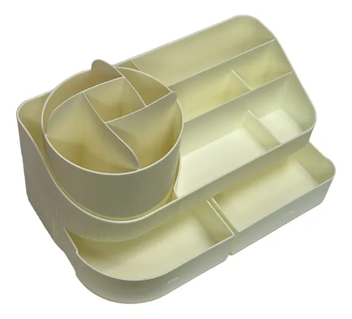 Organizador De Maquillaje Giratorio Con Cajones