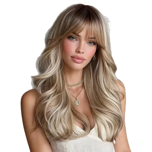 Cabello Largo Femenino Con Ondas Naturales En Degradado Dora