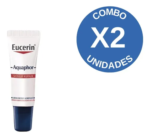 Combo X2 Eucerin Aquaphor Reparador De Labios S.o.s 10ml