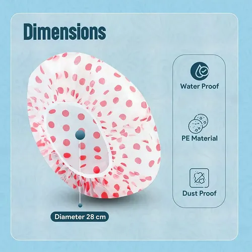 15 Gorro De Ducha Gorra Para Baño Impermeables Elástico