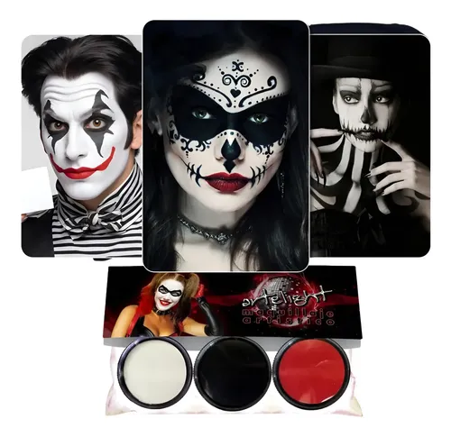 Set Maquillaje Artístico Cremoso de Artelight para Halloween, con Estuche y 3 Piezas