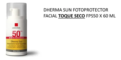 Protector Solar Lidherma Hipoaler. F50 Toque Seco Facial