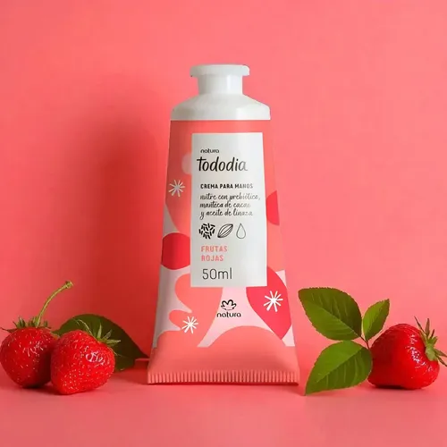 Crema Nutritiva Para Manos Frutas Rojas Natura Tododia 50 Ml