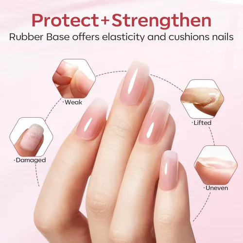 Modelones 6-colores Base Gel 6 En 1 Nude Pink