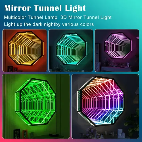 30cm Luz Led De Espejo 3d Triángulo, Decoración Hogar