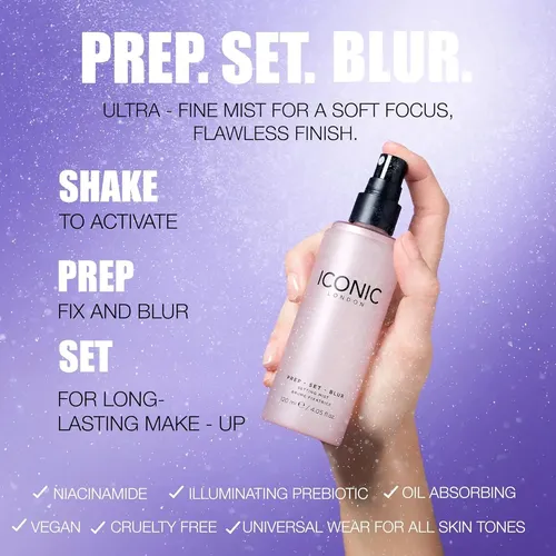 Spray Fijador De Maquillaje Iconic London 120 Ml Vegano