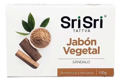Sri Sri Tattva Jabón Ayurvédico Vegetal Con Sándalo 100 Gr