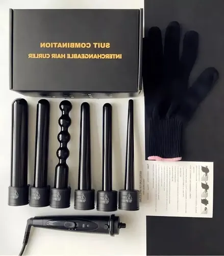 Rizadora De Cabello 6 En 1 Ferro Tenaza Plancha Cerámica