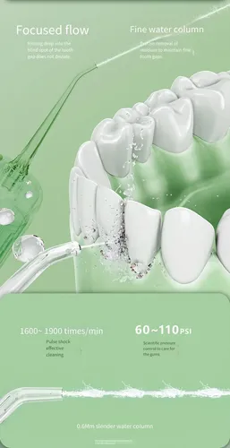 Mini Hilo Dental Eléctrico Portátil Con 5 Boquillas