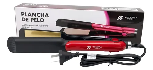 Plancha De Pelo Exxtra Tech Roja 220v Profesional