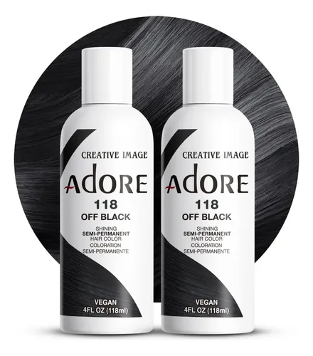 Tinte Para El Cabello Adore Semi Permanent Off Black, 118 Ml