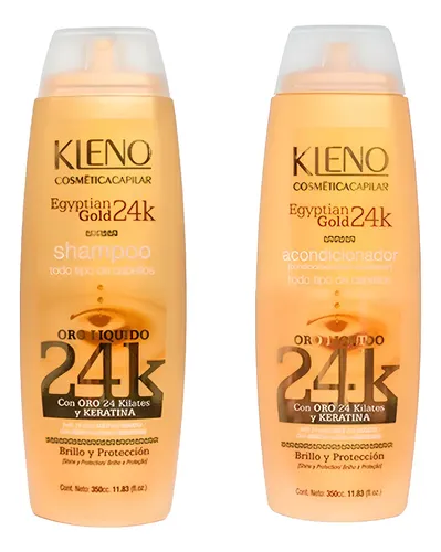 Shampoo + Acondicionador Kleno Egyptian Gold 24k  X350 C/u
