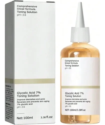 Tónico Facial Ácido Glicólico 7% Exfoliante 100 Ml Todo Tipo De Piel Día/noche