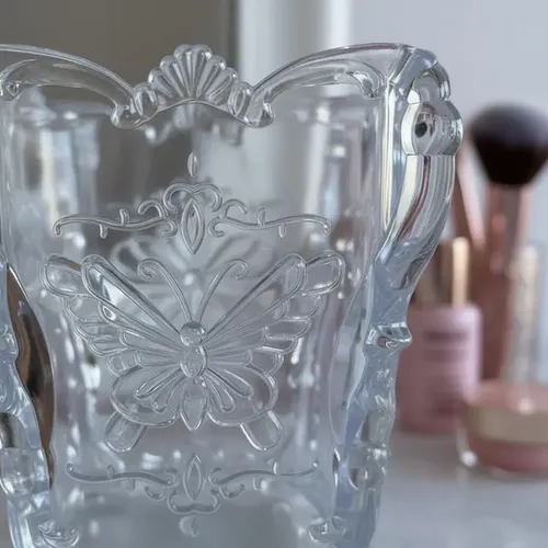 Organizador De Maquillaje Porta Algodón Y Pinceles Genérico