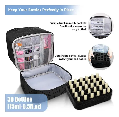 De Doble Capa, Bolsa De Transporte, Bolsa .esmalte De Uñas