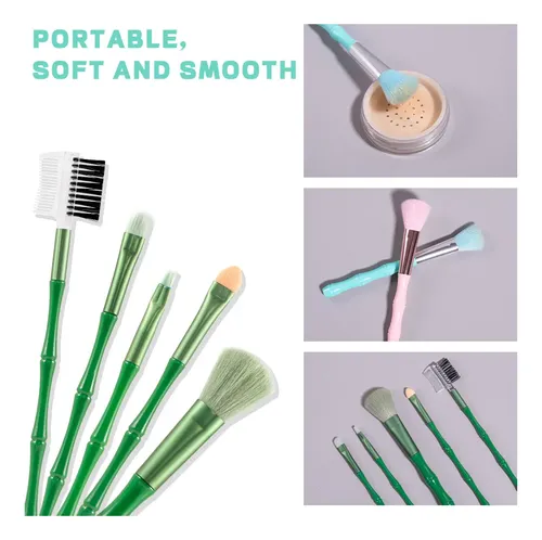 Set 2 Brochas De Maquillaje Suaves Para Rubor Y Polvo Portát
