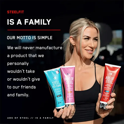 Loción Reafirmante Para La Piel Steelfit Abs Of Steel 400 Ml