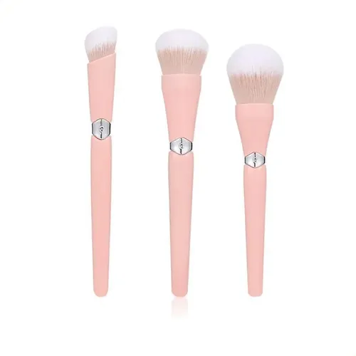 Set 3 Pinceles Polvos Rubor Contorno Cerdas Suaves Portátil