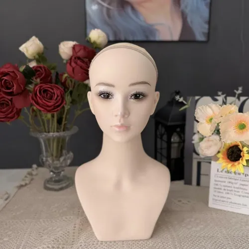 Modelo De Peinado Para Exhibición De Cabello, Busto En Pvc