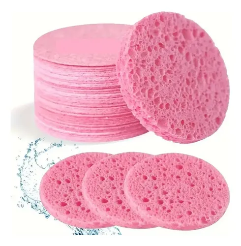Esponja Exfoliante Natural Limpieza Facial Hidratable 10 Un.