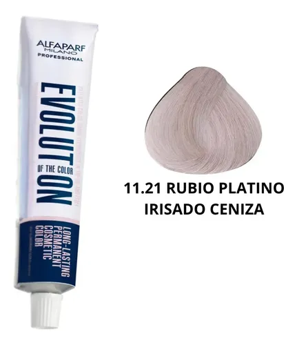 Tintura Alfaparf Evolution Profesional 11.21 Rubio Platino Irisado Ceniza de 60 mL