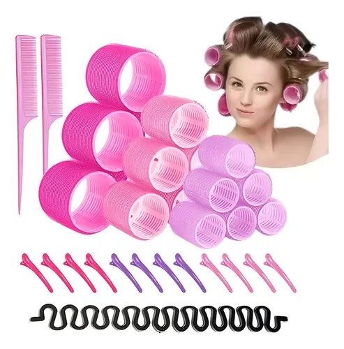 Set De Rulos Para Cabello, Moldeado Sin Daño Ni Calor