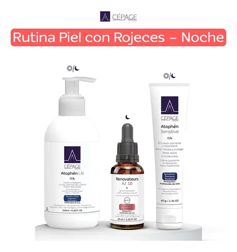 Rutina Cepage Facial Piel Con Rojeces Noche Reparación