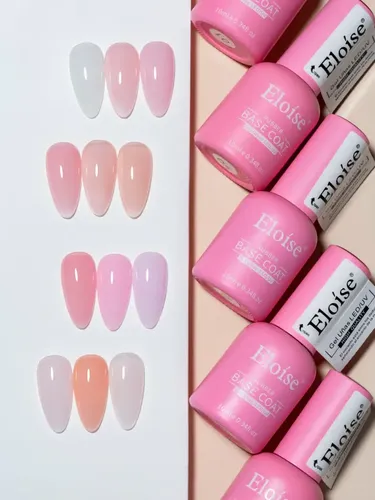 Kit X4 Base Rubber Eloise Gel Semi 10ml Fortalecedora Uñas
