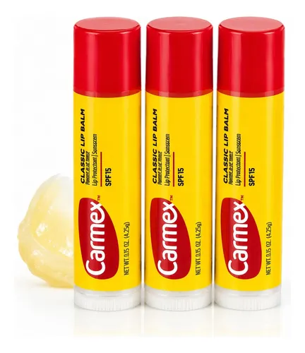 Carmex Lip Balm Classic Spf 15 Cuidado Labial X3