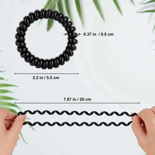 Laços De Cabelo Espirais Jesslab, 10 Pcs, Cores Sortidas