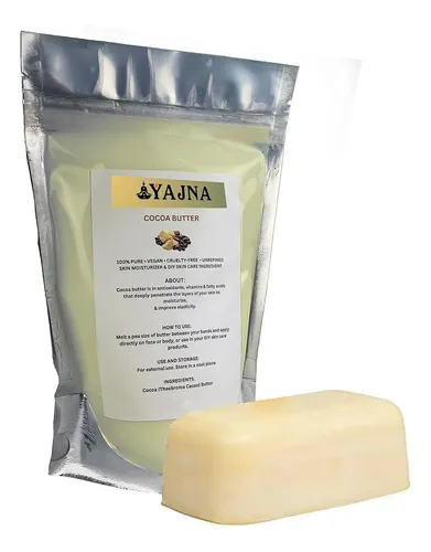 Manteca De Cacao Yajna 115 G Pura Y Sin Refinar Grado A