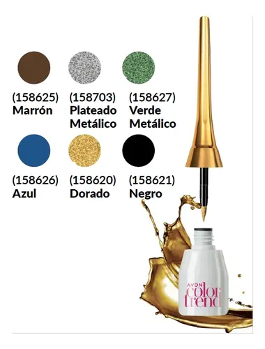 Avon Delineador Liquido Para Ojos Color Trend Azul 3ml