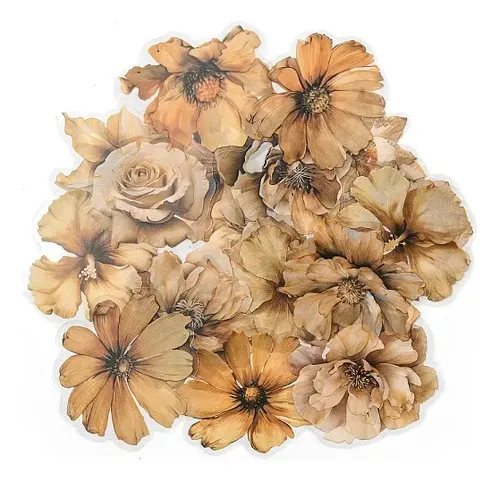 Sticker Adhesivo Flores Secas X 20 Un