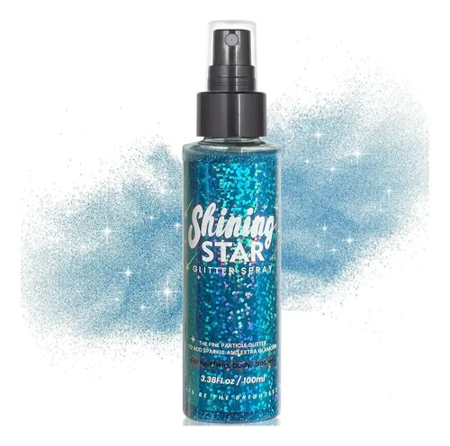 Spray Brillo Corporal Y Cabello Meicoly Azul 100ml