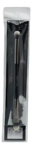 Brocha Individual De Maquillaje City Girl Doble Para Sombras Color Negro