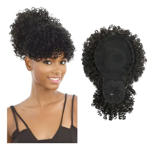 Y Extensión De Moño De Cabello Afro Con Cola De Caballo Y G