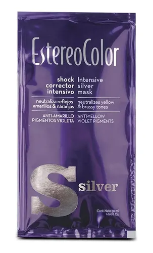 Estereo Color Shock Intensivo Silver Tratamiento Capilar 10u