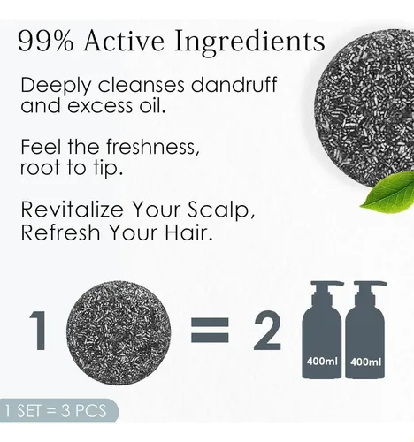 Jabón Para Revertir Canas (paquete De 3) Y Champú Negro.