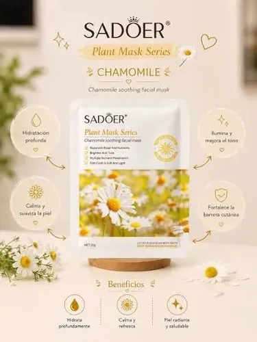 Mascarilla Facial De Camomila Sadoer Calmante E Hidratantex4