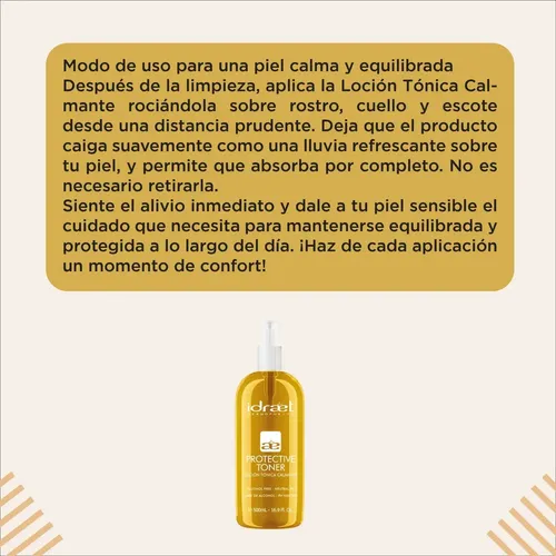 Locion Tonica Idraet Calmante Rosacea Piel Sensible 500