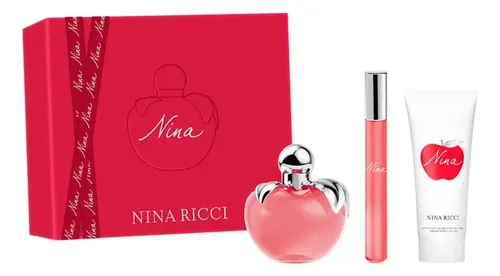 Nina Ricci Nina Edt 80 Ml + Body Lotion 75 Ml + Rollon 10 Ml