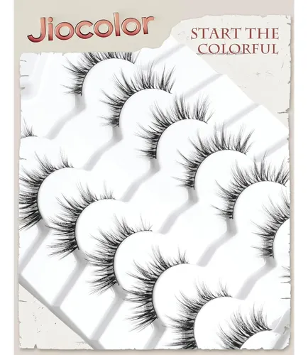 Pestañas Postizas Jiocolor S10 Ojos De Gato 13mm 7 Pares