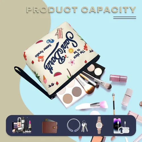 Bolsos De Maquillaje Impresos De Moda Estilo De Vacaciones Hz201pcs Vacation/holiday Print
