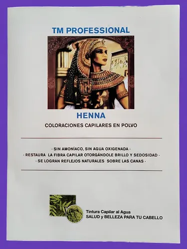 Henna + Color Tm Professional Tintura Capilar En Polvo X90gr Tono 7.43 Rubio Cobrizo Dorado