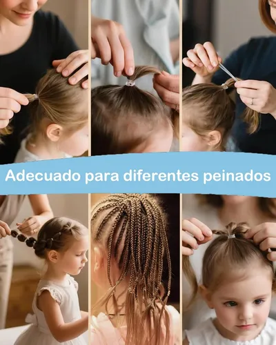 6000 Transparentes, Para Peinados Escolares Y Especiales,
