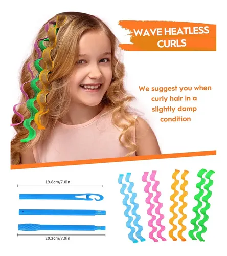 Set De 40 Rulos Sin Calor Para Ondas En El Cabello